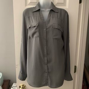 NEW YORK & COMPANY - Collared Long Sleeve Button Up